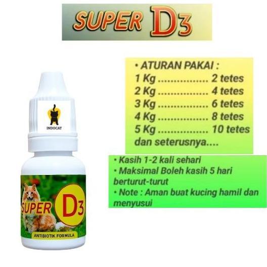Disc Indocat-Super D3 Antibiotik Formulasi Kucing Netto 15 Ml