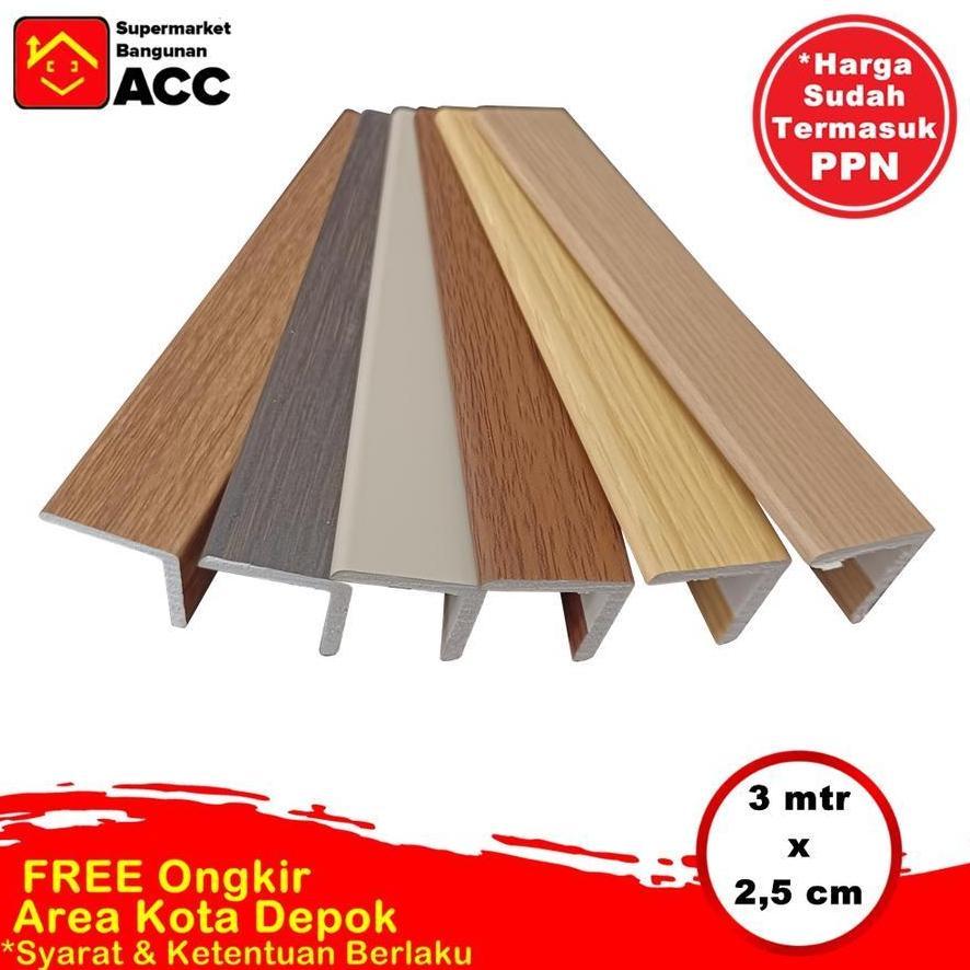 Wallpanel PVC Dinding - PVC Wall Panel Dinding - WPC Wall Panel - Edging Wall Panel Kotak | Lis Siku