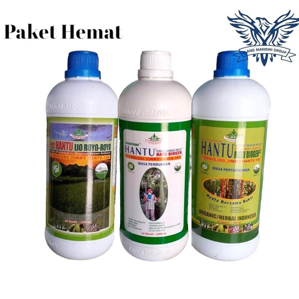 ARN Paket Hemat PUPUK JIMMY HANTU 1 Liter ZPT NPK POC Ijo Royo Royo Ratu Biogen dan Jago Tani