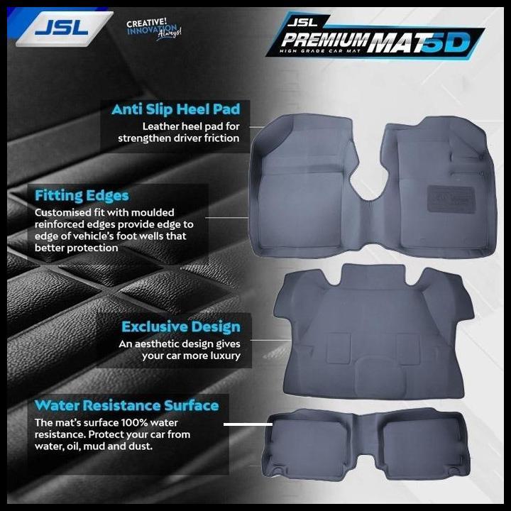 DISKON ALL NEW RUSH TERIOS KARPET MOBIL 5D JSL MAT MODEL CARBON 