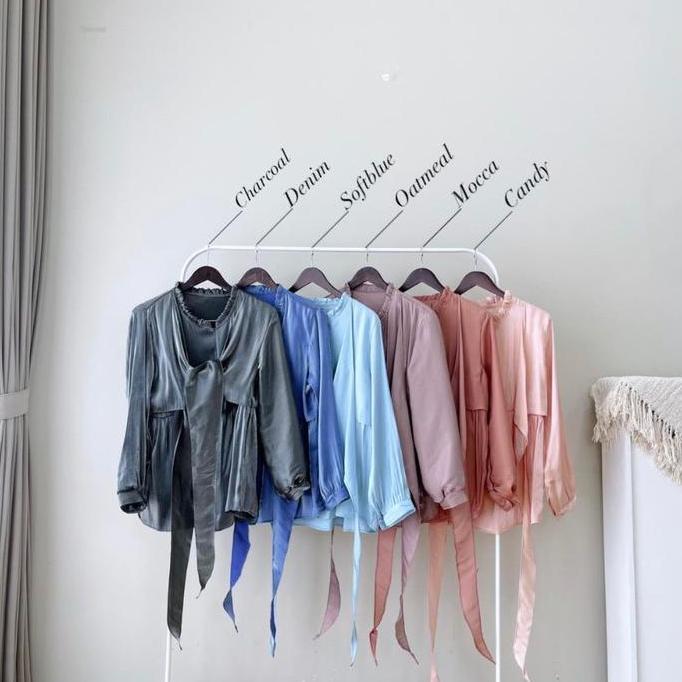 Arlika Top Blouse Busana Muslim Wanita Allsize Shimmer Nadiraa Hijab Atasan Baju Dewasa Panjang Rema