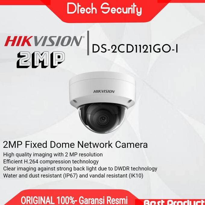 BEBAS ONGKIR - HIKVISION DS-2CD1121GO-I / CCTV INDOR IP CAMERA HIKVISION 2MP H265+