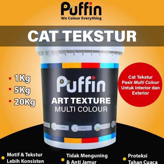 Cat Tekstur Puffin Texture Multicolour cat tembok Texture Batu Alam