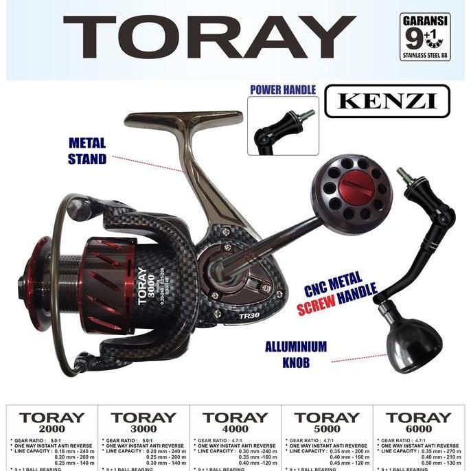 KENZI Reel Pancing Toray Spin