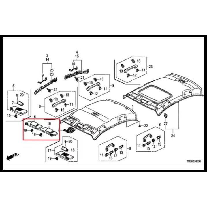 DISKON SUN VISOR PENAHAN TAHANAN SINAR MATAHARI KANAN KIRI HONDA CITY GM2 