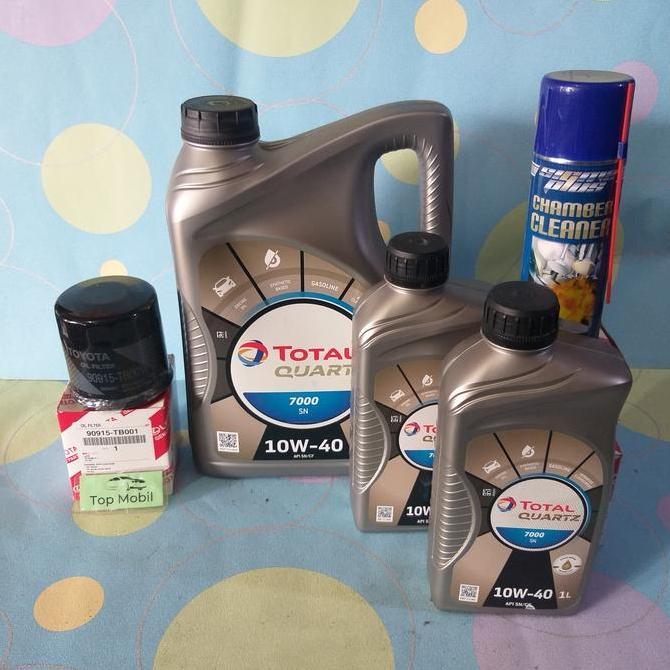FIFONAND Paket oli mesin Total 10W-40 Innova Fortuner Hilux Bensin 6L (5)