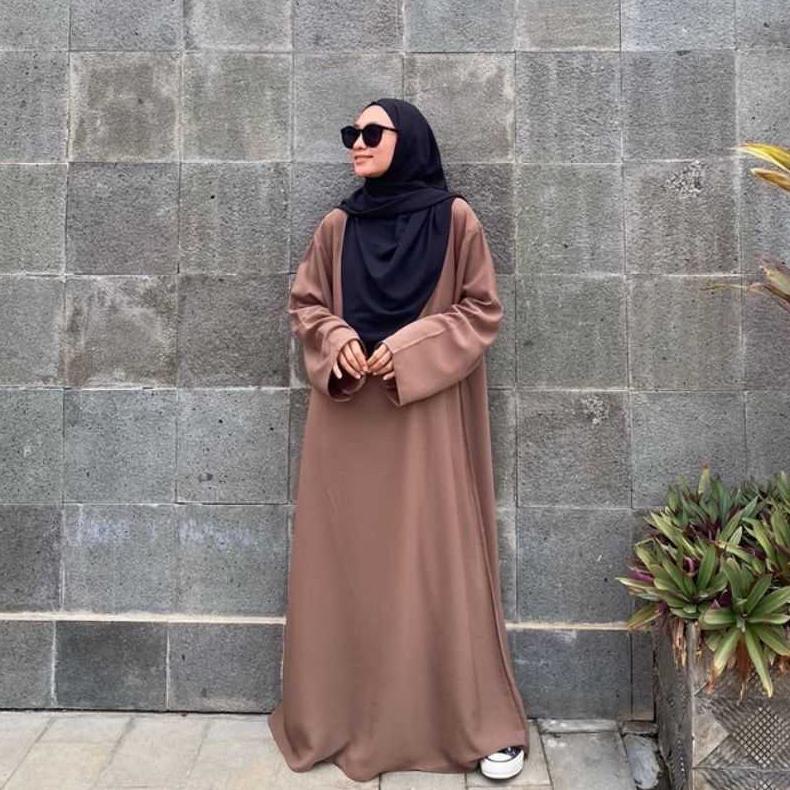 NEW PRODUCT ABAYA TURKEY PUTIH I  ABAYA BASIC I  ABAYA DRESS POLOS  ABAYA TURKI  ARMY UKURAN S M L X