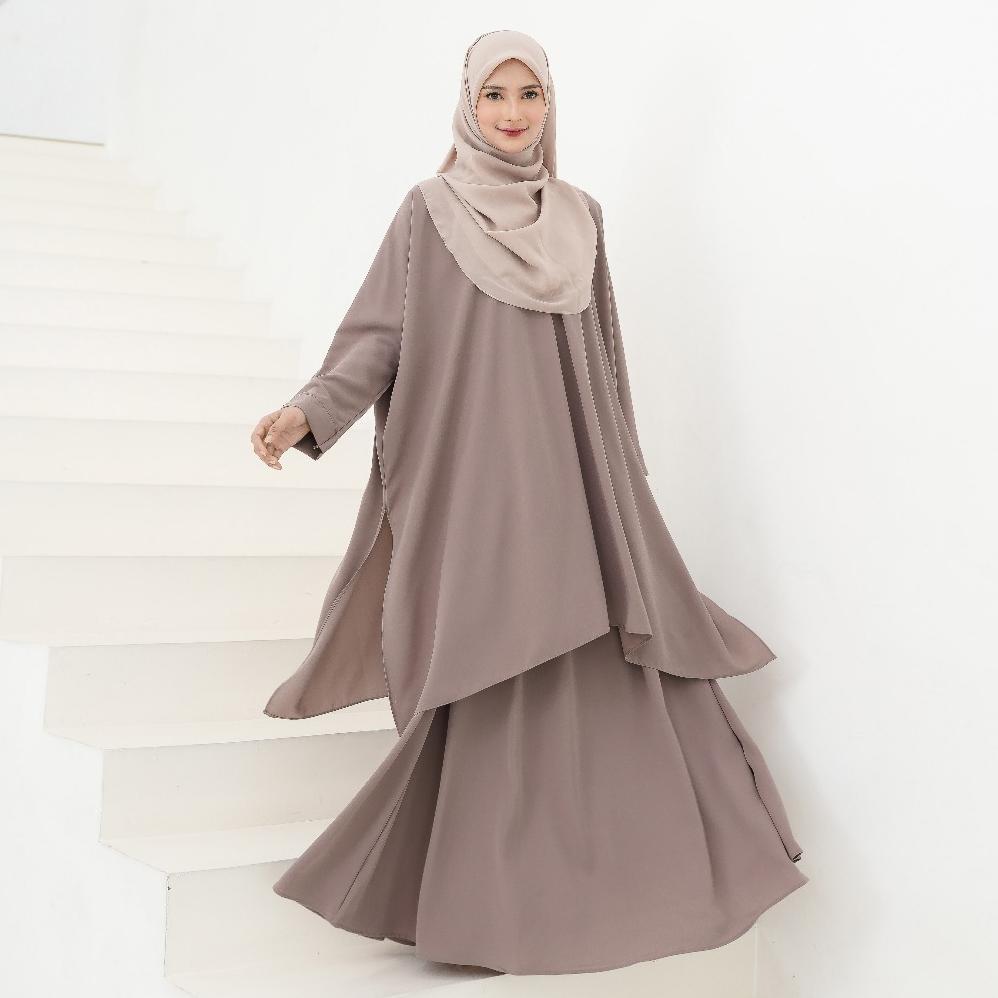 NEW PROMO HIRZI | Zhafira One Set New Outfit Style Syar'i Ala Malay