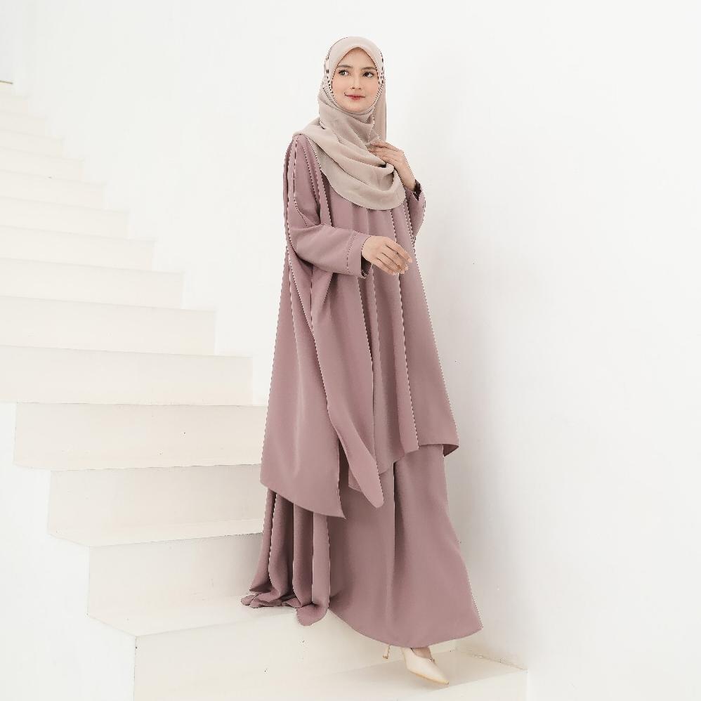 CUCI GUDANG HIRZI | Zhafira One Set New Outfit Style Syar'i Ala Malay