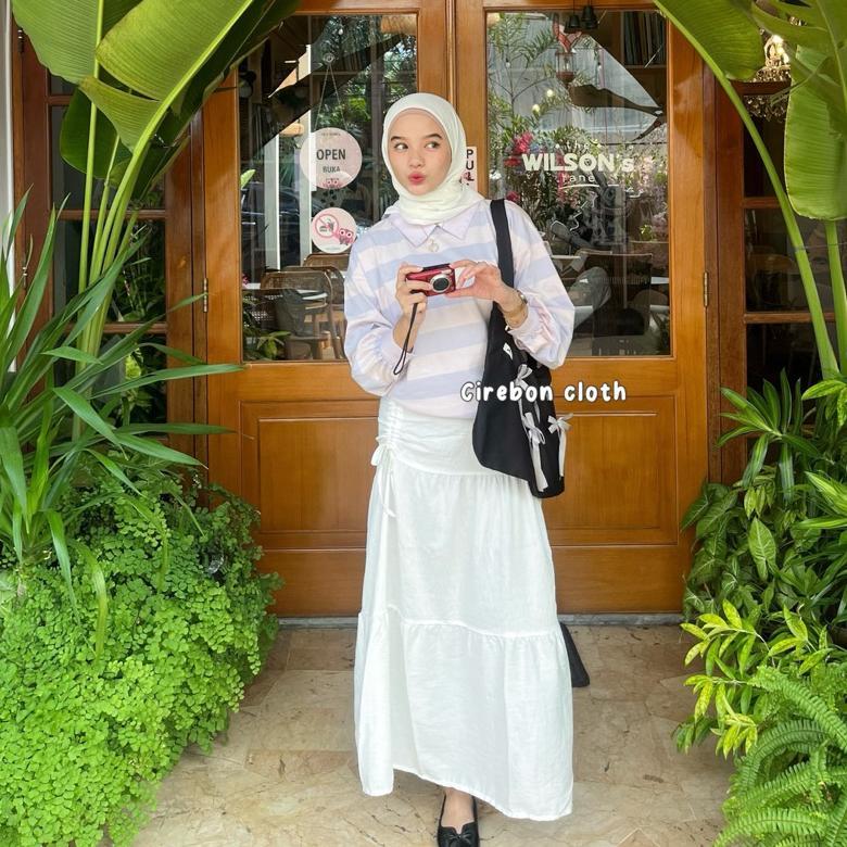 PROMO TERBARU KIYANA Cirebon Cloth - Amira Skirt / Rok Aesthetic / Korean Skirt / Rok serut
