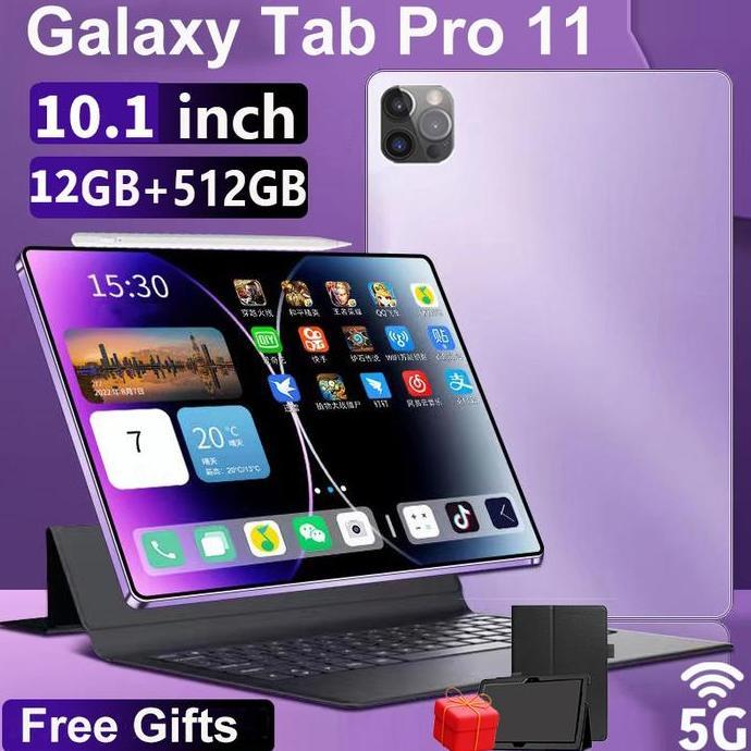 Allthebest- 2023 Tablet 5G Baru Galaxy Pro11 Tab 10.8inch RAM 12GB+512GB ROM