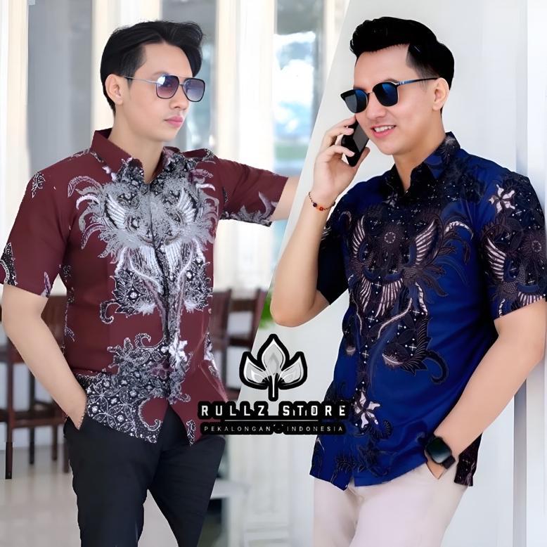 Recommended Baju Batik Pria Murah Hem Batik Pria Kemeja Batik Pria Lengan Pendek Batik Pekalongan Ba