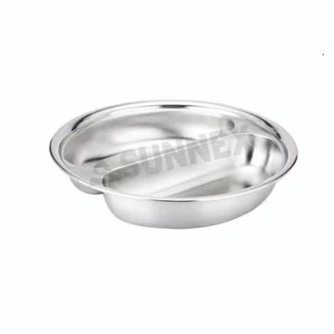 Food Pan Gastronom Lauk Sayur Stainless Steel Bulat Bersekat untuk Sunnex 6,8 L