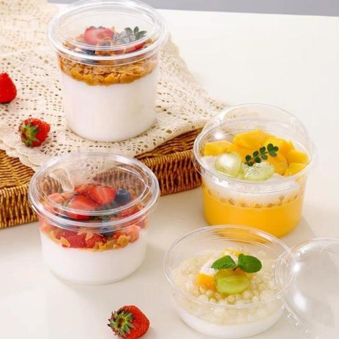Disposable Pudding Cup with Lid  Transparent Plastic Cup / Kotak Kue Korea / Cupcake Serbaguna /Cup 