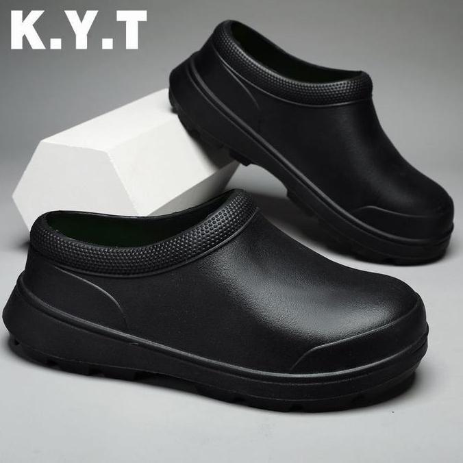 sepatu kitchen chef sepatu tahan air sepatu tahan minyak sepatu kitchen sepatu koki pria-wanita Flat