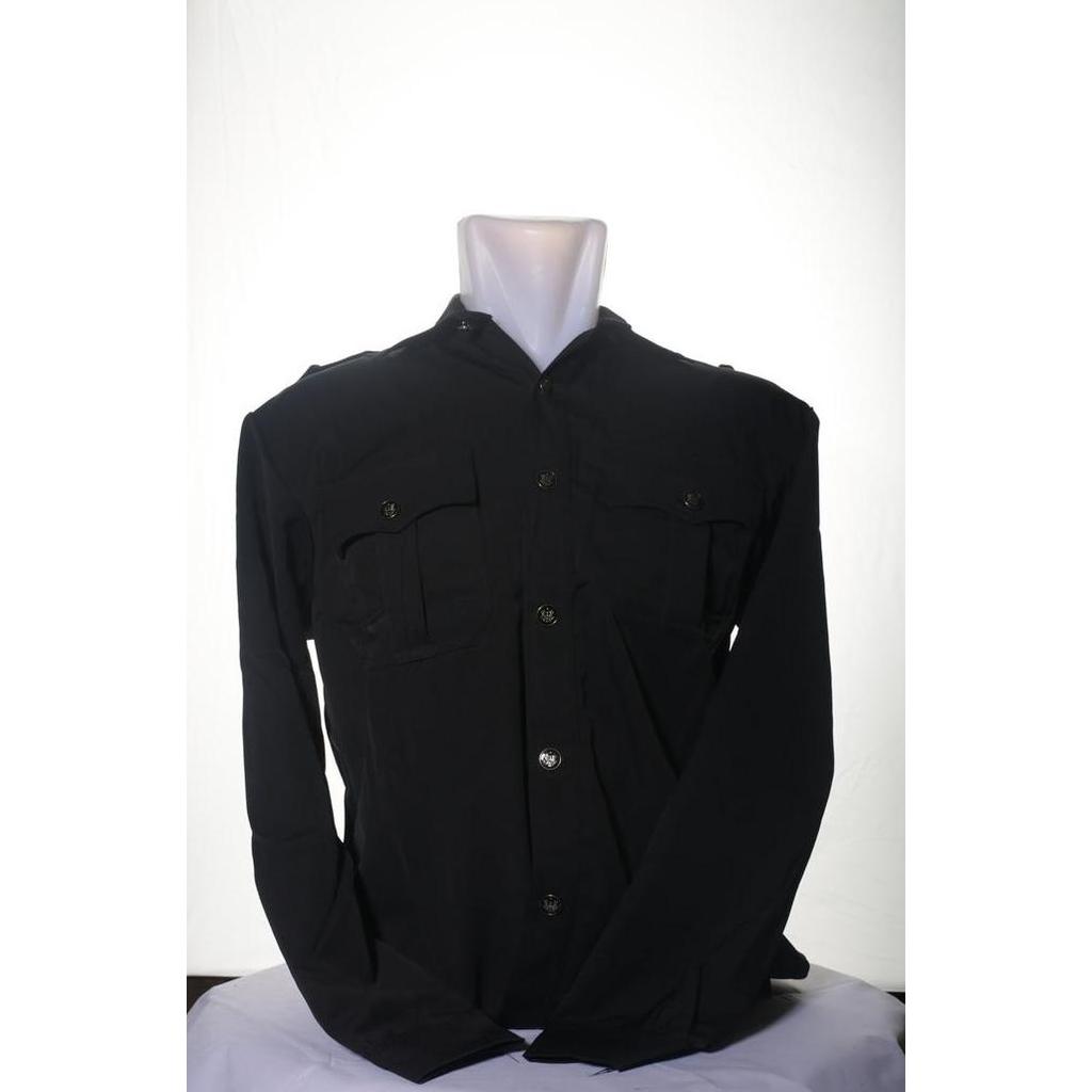 Seragam PDL Safari Lengan Panjang Hitam|Seragam Safari Satpam Security