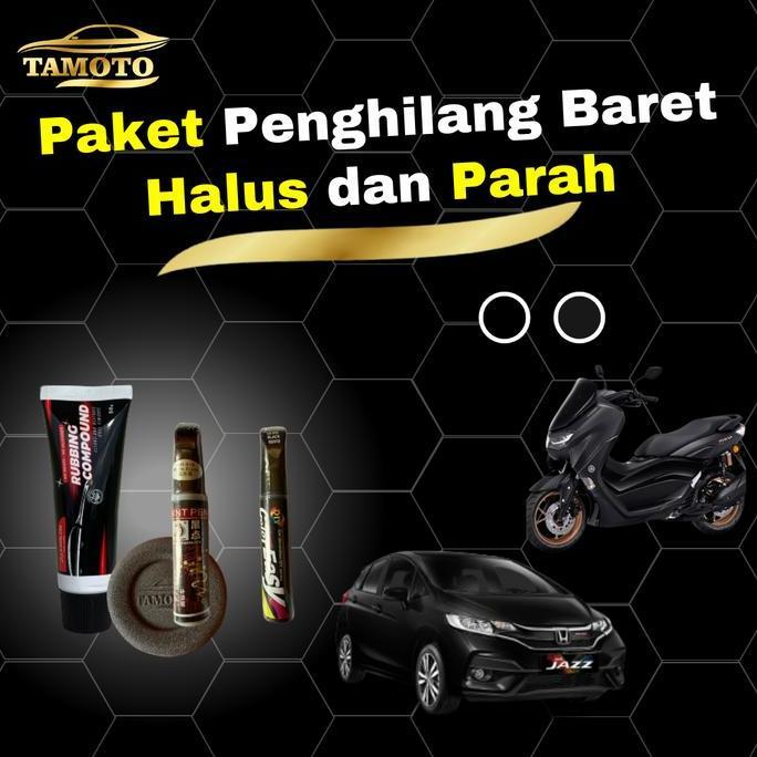 Kompon Spidol baret Hitam Penghilang baret body mobil motor goresan