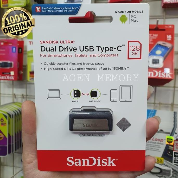 TERBARU - FLASHDISK OTG type C SANDISK 128GB