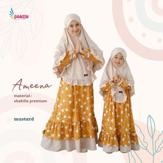 Gamis Anak Perempuan Baju Muslim Set Hijab Syari Remaja Couple Bayi Balita  1 2 3  Remaja 12 13  14 