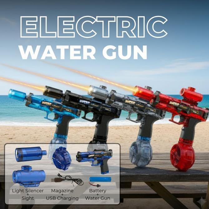 Termurah / Hot Sale CodPistol Air Listrik Anak, Mainan Air Kapasitas Besar, Water Gun Elektrik, 4 Wa