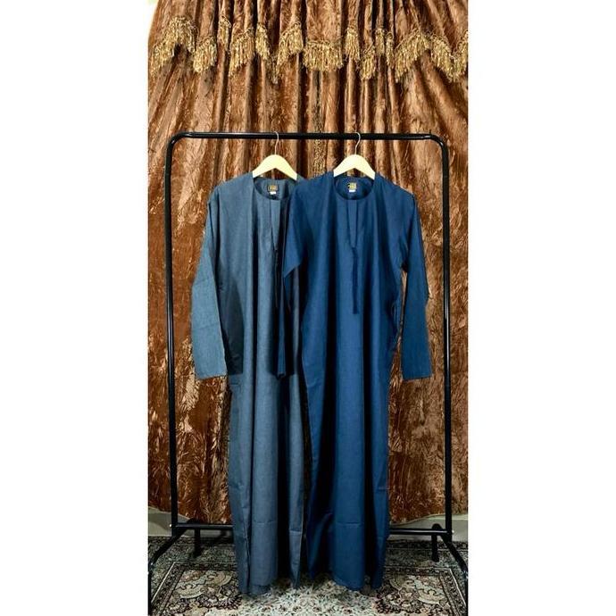DBI - Baju Jubah Gamis Sultan Motif Dubai Pria Model Arab Saudi Maroko