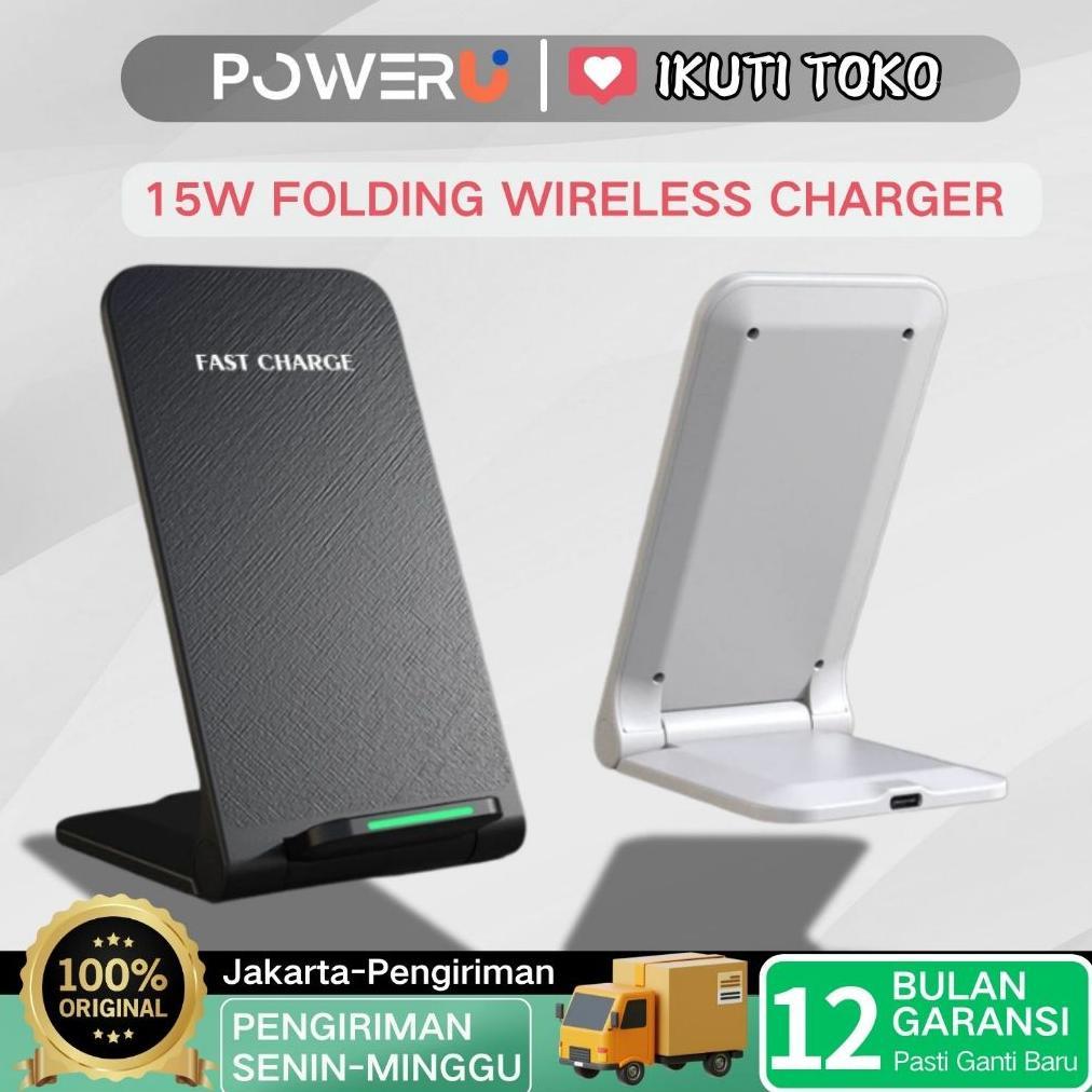 BEST SALE WIRELESS CHARGER 15W FAST CHARGING LIPAT - CHARGING STATION PORTABEL UNTUK IPHONE 16/15/SA