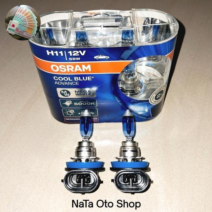 Bohlam Osram H11 Halogen  Cool Blue Advance Mega White 5000K Original Osram