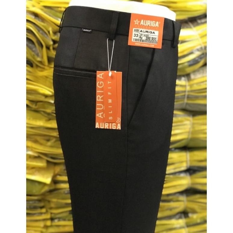 GARANSI CELANA BAHAN DASAR MENGKILAP SLIMFIT PRIA / CELANA FORMAL METALIK PRIA SLIMFIT /AURIGA