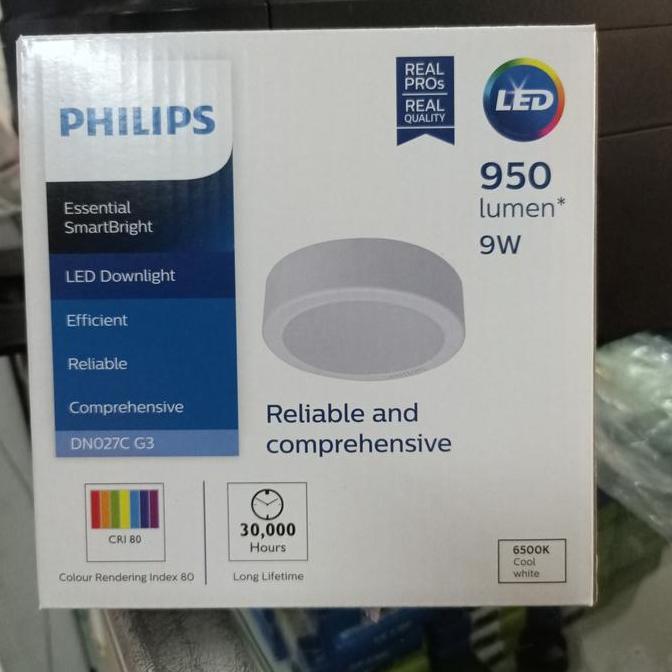 Lampu led downlight philips DN027C G3 9watt 6" dn027c 9w