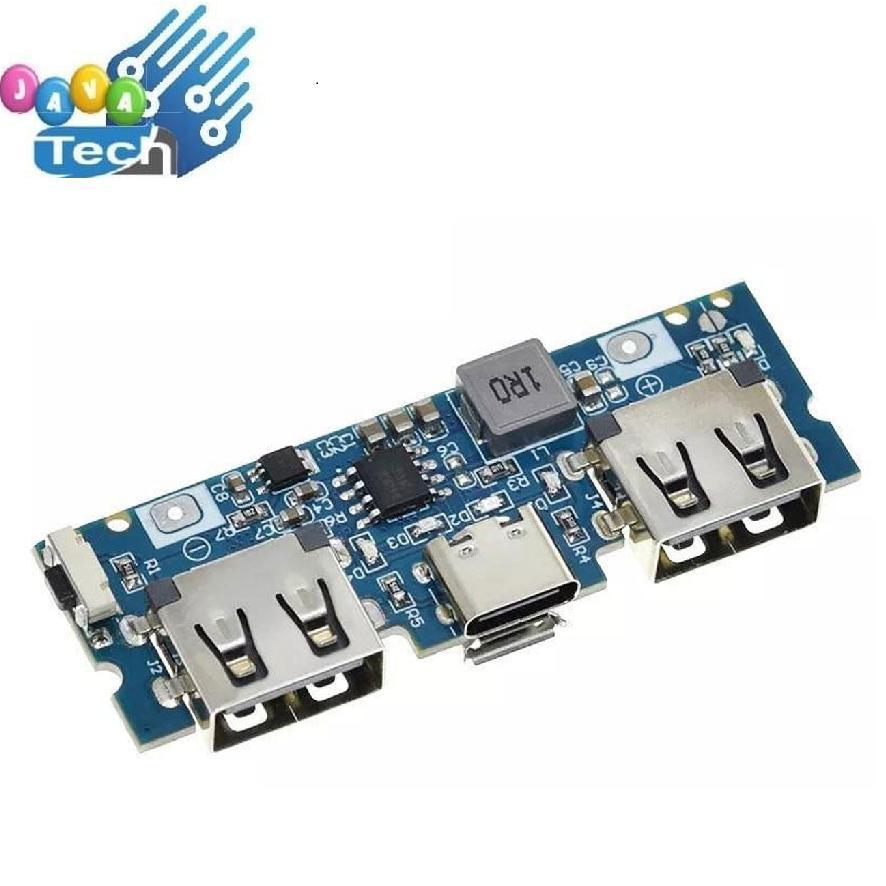 Hot Deals Module Powerbank Dual Usb 5V 2.4A Input Type C + Micro Usb Lithium Battery 18650 Charger