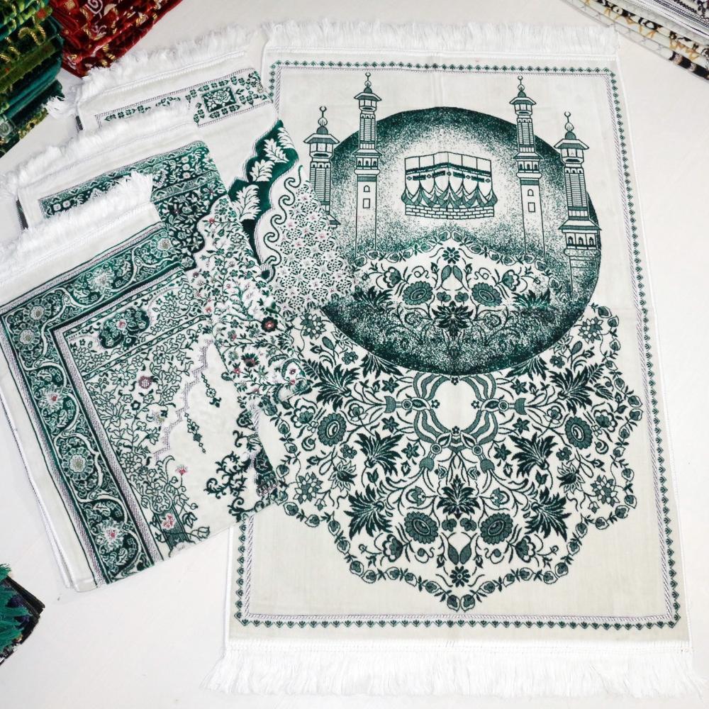 SAJADAH TURKEY PUTIH SEMI KARPET SAJADAH RAUDOH TERBARU SAJADAH SAFATEX UK 70110