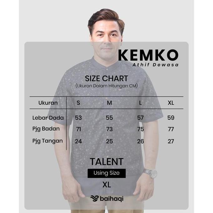 Baihaqi Kemko Couple Athif Grey Lengan Pendek BAKP51A