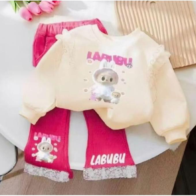 OOTD ONE SET TERBARU ANAK PEREMPUAN SETELAN RENDA CELANA JUBRAI UNTUK ANAK PEREMPUAN UMUR 1-12 TAHUN
