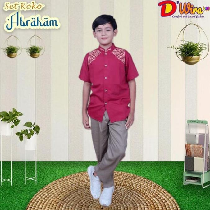 SETELAN KOKO ANAK KOKO PENDEK ANAK BAJU MUSLIM ANAK COWO KOKO ABRAHAM