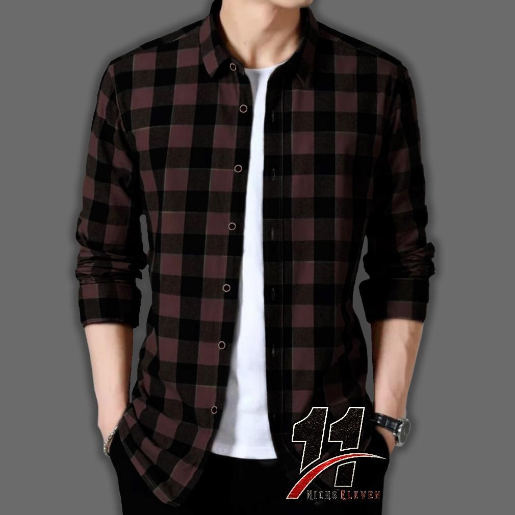 PREMIUM KEMEJA FLANEL PRIA LENGAN PANJANG DISTRO FANEL MOTIP KOTAK TERBARU TERPOPULER