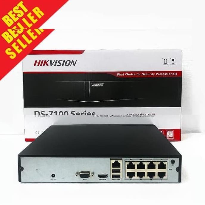 Murah Nvr Hikvision Ds-7108Ni-Q1/8P/M Poe 8 Ch Support Poe 8Ch