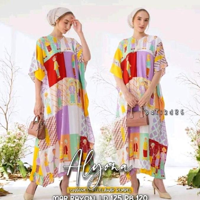 LONGDRESS KAFTAN MEMORIES BU TEJO SEMERBAK BATIK ORIGINAL RAYON PREMIUM DASTER TERBARU PART 2 Ready