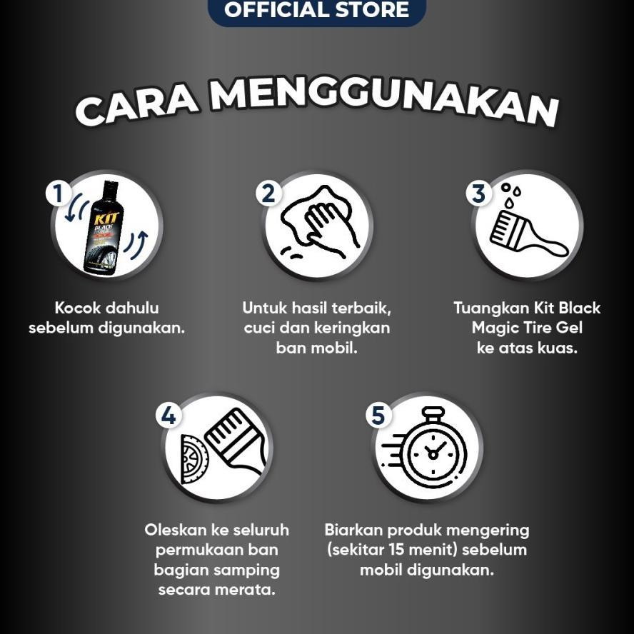 Murah Kit Black Magic Sachet 32 Ml Kit Ban Semir Ban Sachet Pengkilap Ban 1 Pack Isi 12 Sachet
