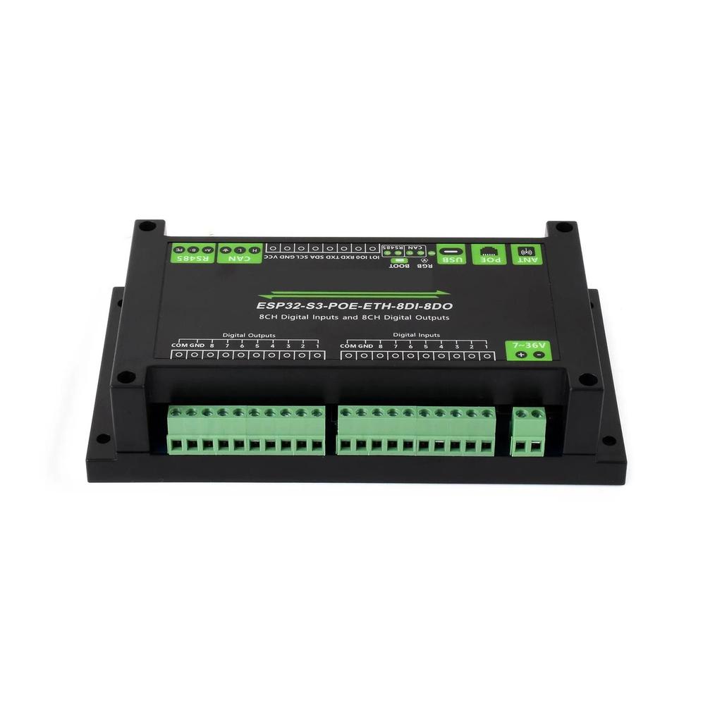 8-channel digital input/output controller with built-in ESP32-S3 module, supporting WiFi/Bluetooth/R