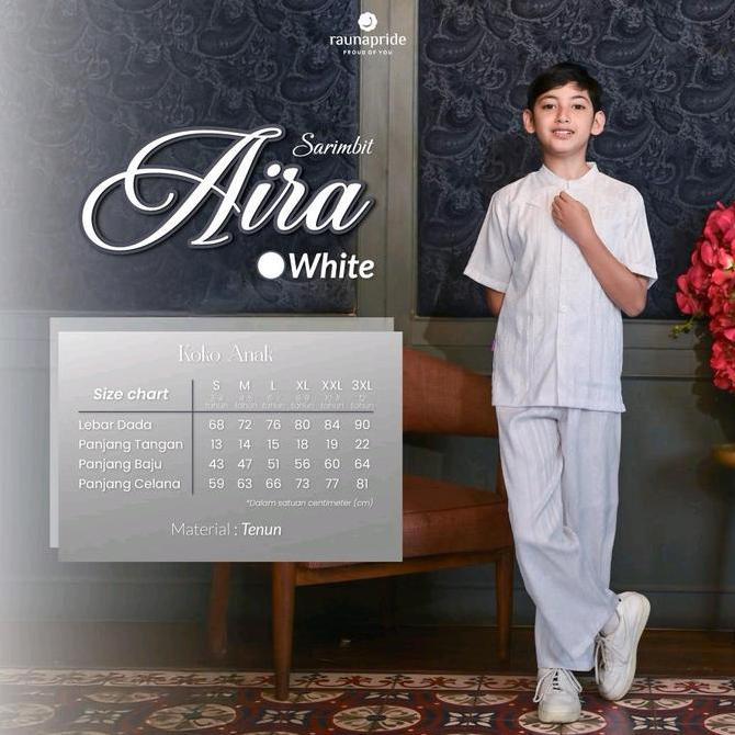 AIRA WHITE Sarimbit Raunapride Lebaran  Couple Keluarga I Baju Putih Couplean Keluarga  Muslim Remaj