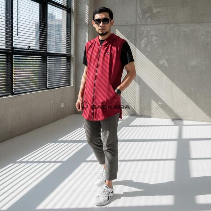 Rompi Zipper Rosal Rompi Sholat Hoodie Outwear Pria Muslim