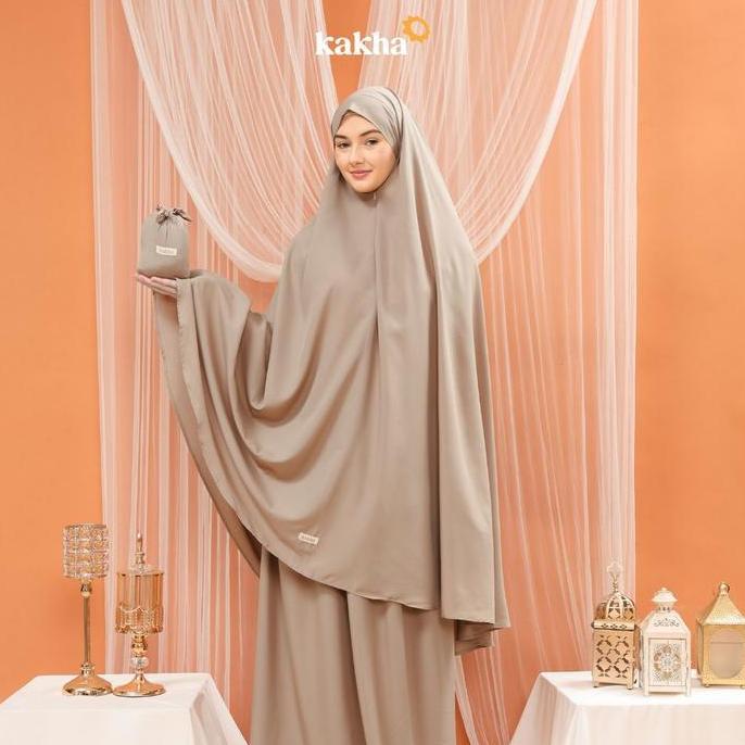 KAKHA - Mukena Travel  Basic Earthtone / mukenah  travel / mukena parasut korea / mukena silk / muke