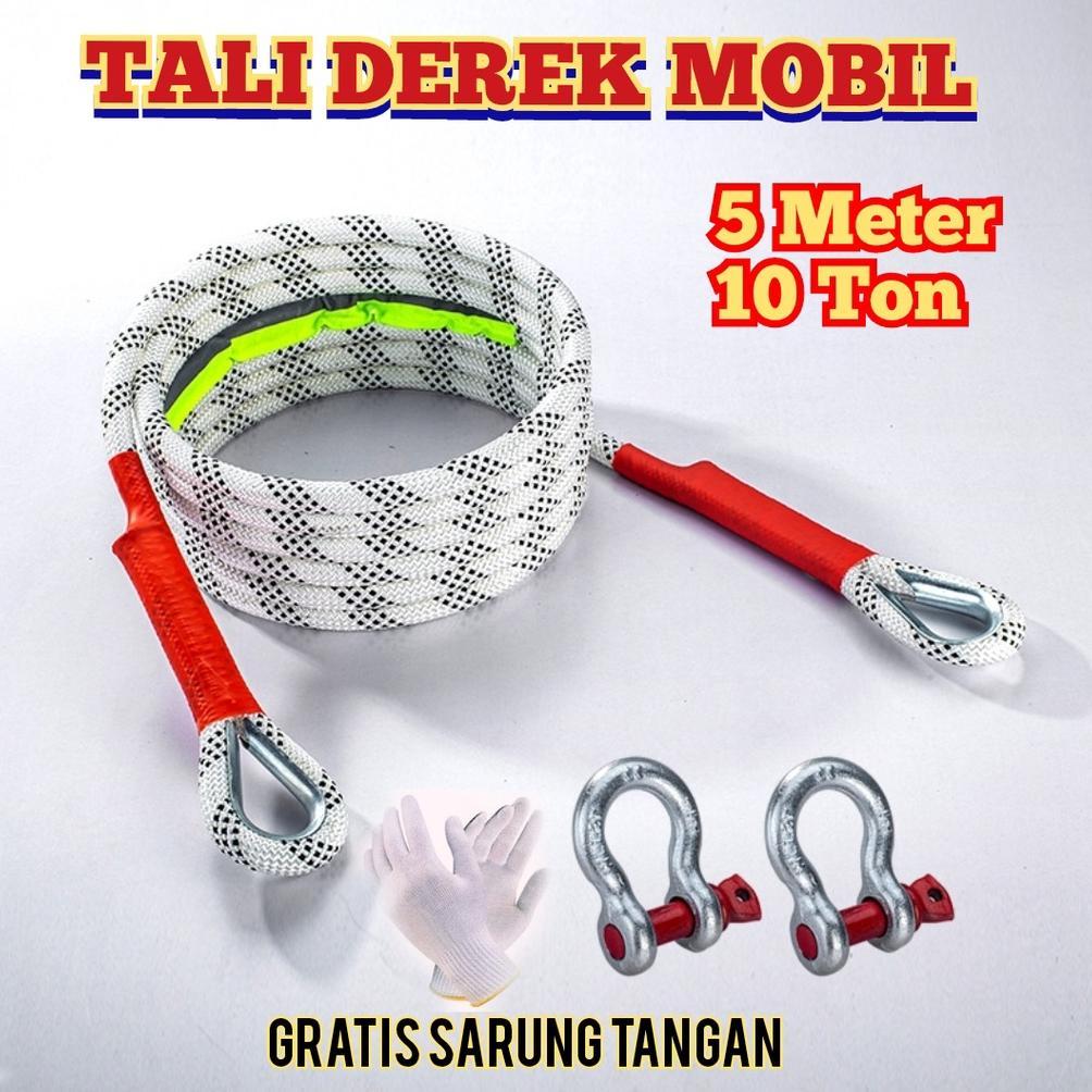 Tali Derek Mobil 5 Meter 10 Ton / Emergency Tow  Rope / Tali Polyester Mobil Derek