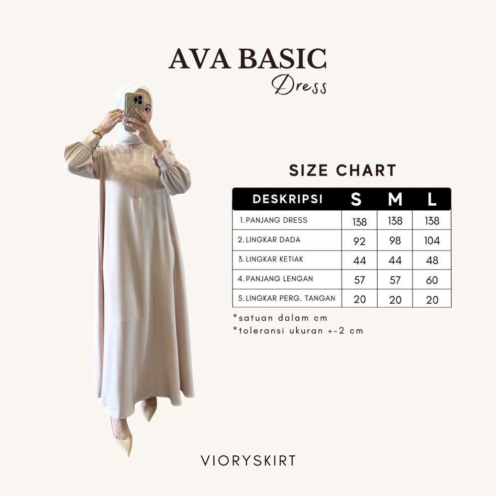 AVA BASIC DRESS (Inner dress/ Dress hitam/ longgar/ Dress A-line)