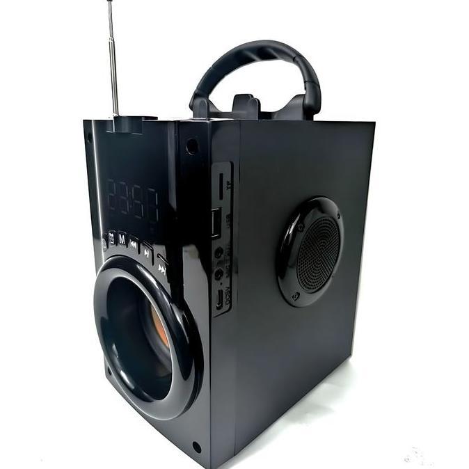 Speaker Bluetooth Super Bass FLECO A18 | Speaker Full Bass Jam Analog Untuk TV, Laptop, Komputer, HP