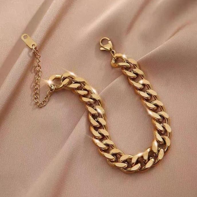 Gasajasii- Gelang Tangan Wanita Titanium Sisik Naga Polos Gl188