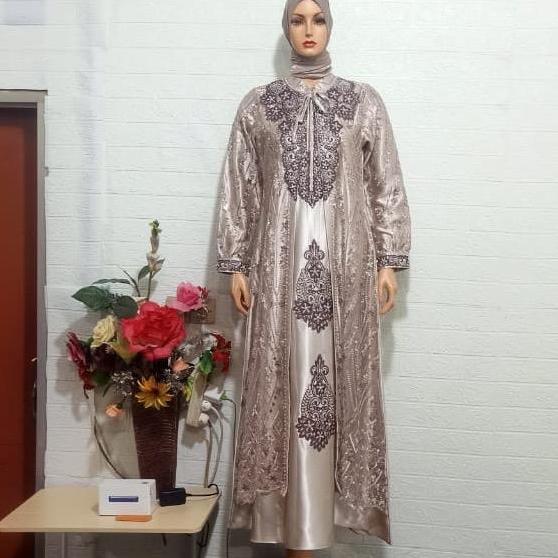 Gamis tile bordir full aldania terlaris