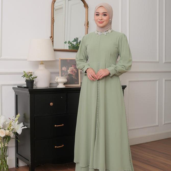 Gamaleea - Anastacia Family Set Sage Green / Sarimbit Keluarga / Pakaian Keluarga / Baju Couple Kelu