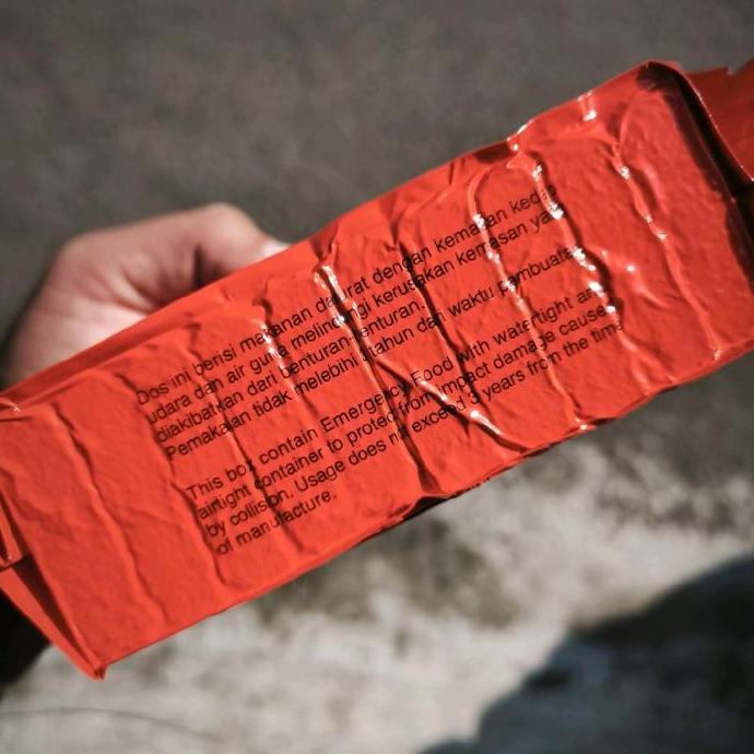 Amanbanget- Ransum Mre Surya Segara Emergency Food Ration Makanan Darurat Untuk Sekoci & Rakit Penol
