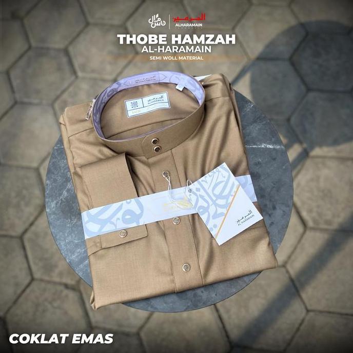 Jubah Al Haramain Premium  / Gamis Al Haramain 100% Original Lengan Panjang Manset / Bahan Semi Woll